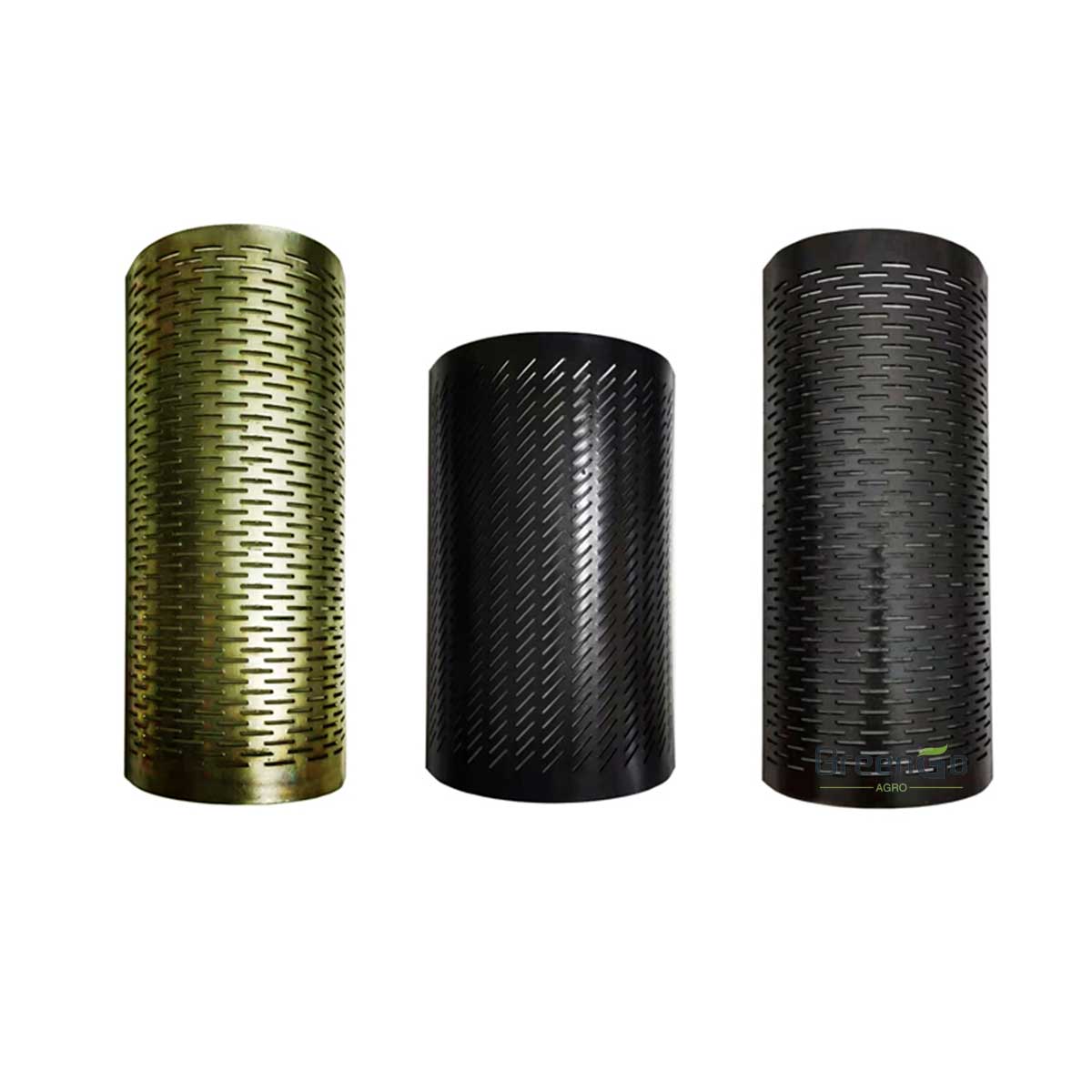 Curved Rice Mill Sieve | Black Nitrided Steel & Gold Zinc Plated Sieve