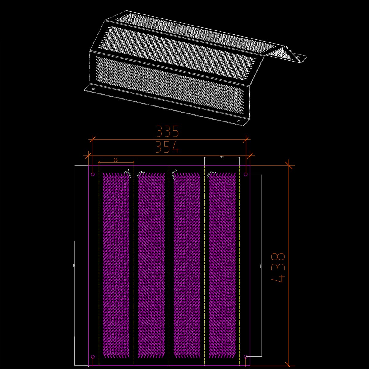 rice polisher screen measurement